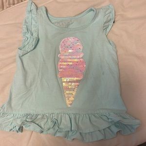 Toddler girls ruffle tank top